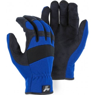 2136BL Majestic® Armor Skin™ Blue Mechanics Glove with Knit Back